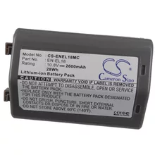  Батерия за апарат NIKON D4,D5,D500,D800  EN-EL18MC  10.8V 2600mAh  LiIon   Cameron Sino 904006 CS-ENEL18MC на топ цена - PIC.bg