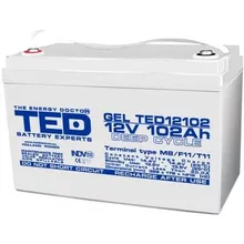  Оловна гелова батерия TED ELECTRIC, 12V, 102Ah, 330/ 173/ 220 mm AGM 904045 TED-12V-102-AGM на топ цена - PIC.bg