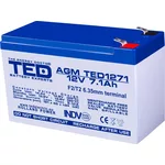 <span>Батерия</span> Оловна батерия TED ELECTRIC, AGM, 12V, 7Ah, 151/ 65/ 94 mm, Терминал2 <span class='catalog-num-in-name'>TED-12V-7AH-AGM</span> - 