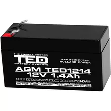  Оловна батерия TED ELECTRIC, 12V / 1.4 Ah- 98/43,5/53 mm AGM 904073 TED-12V-1.4AH на топ цена - PIC.bg