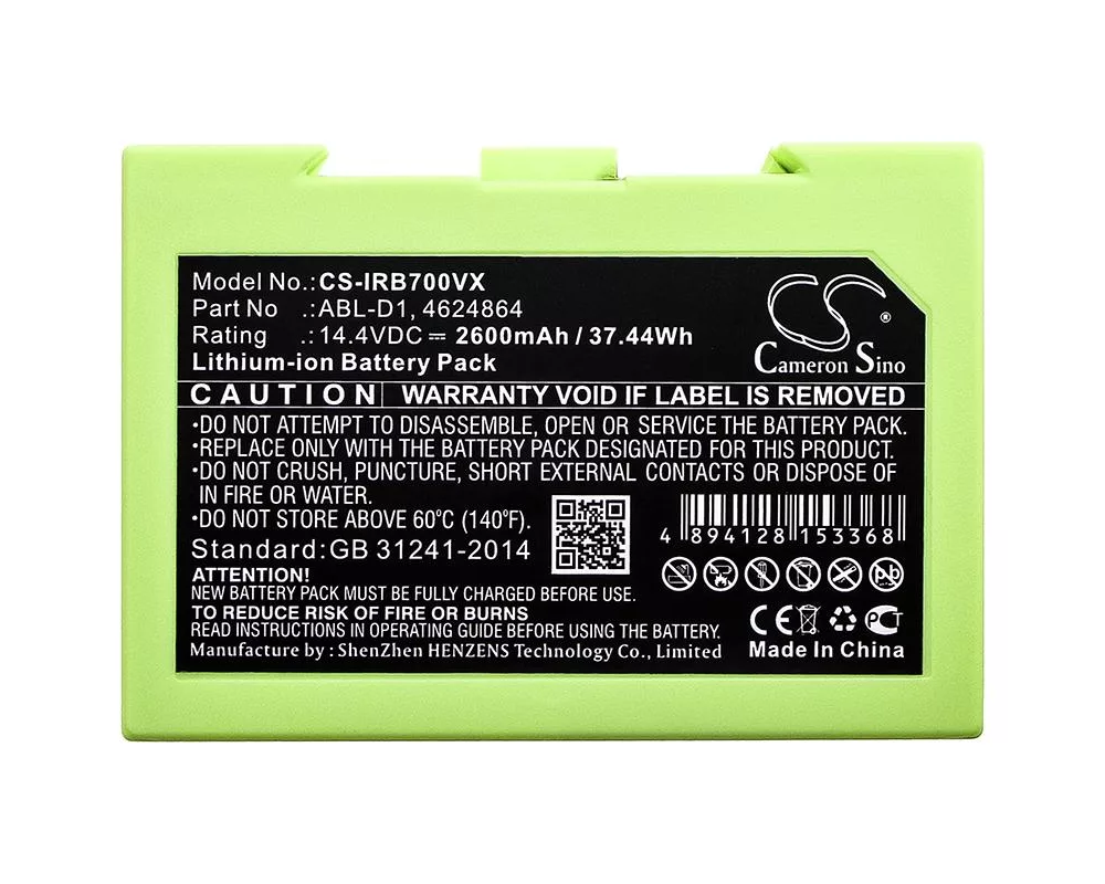 Батерия за прахосмукачка Батерия за прахосмукачка iRobot 5150, 7150, Roomba e5, Roomba i8 4624864  LiIon 14,4V 2600mAh CAMERON SINO 6
