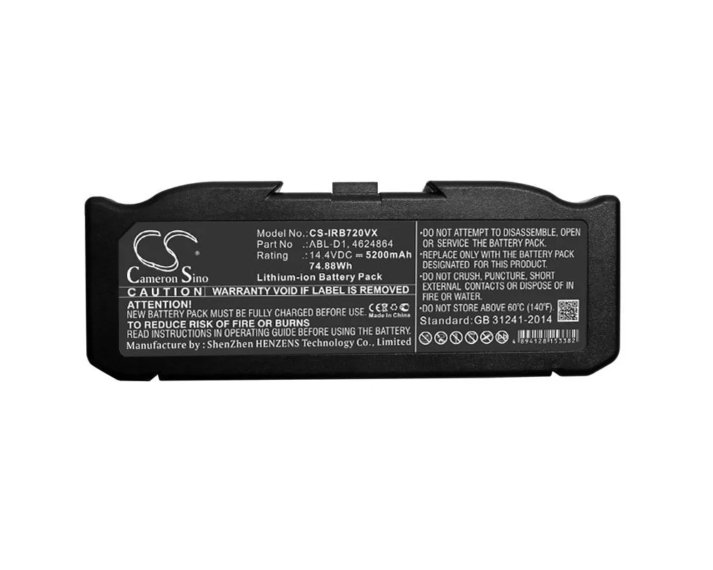 Батерия за прахосмукачка Батерия за прахосмукачка iRobot 5150, 7150, Roomba e5, Roomba i8 4624864  LiIon 14,4V 5200mAh CAMERON SINO 6