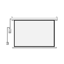  Estillo Електрически екран за стена 240 см х240 см, бял, черна рамка, дистанционно, 12кг 904187 EST-SCREEN-ELECTRIC-240 на топ цена - PIC.bg