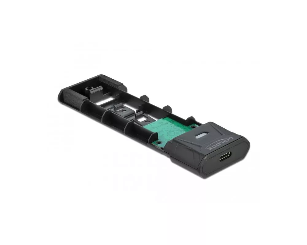 Аксесоар за съхранение Външна стойка Delock, За M.2 NVMe PCIe или SATA SSD, USB-C 3.2 Gen 2, Инсталация без инструменти 3