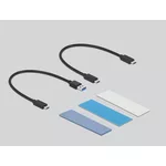 Аксесоар за съхранение Външна стойка Delock, За M.2 NVMe PCIe или SATA SSD, USB-C 3.2 Gen 2, Инсталация без инструменти 4