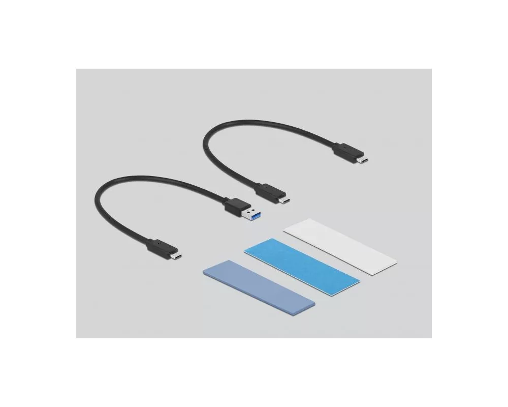 Аксесоар за съхранение Външна стойка Delock, За M.2 NVMe PCIe или SATA SSD, USB-C 3.2 Gen 2, Инсталация без инструменти 4
