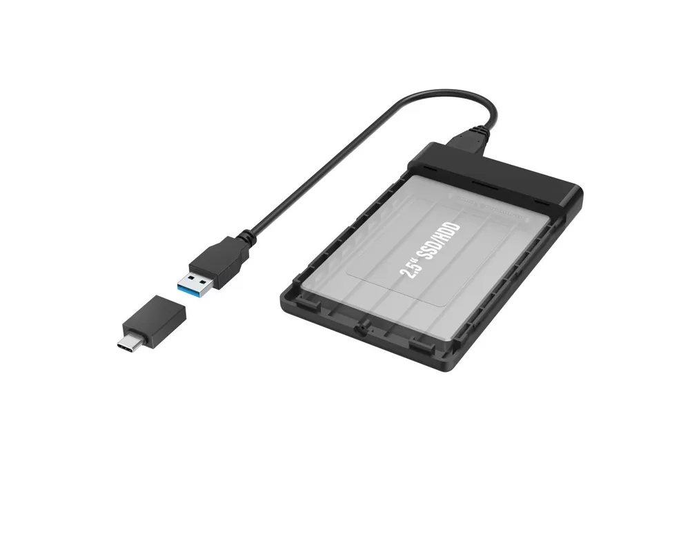 Аксесоар за съхранение Чекмедже за твърд диск HAMA, 2.5", SSD, HDD, USB 3.2 Gen 1, SATA III, Черен 3