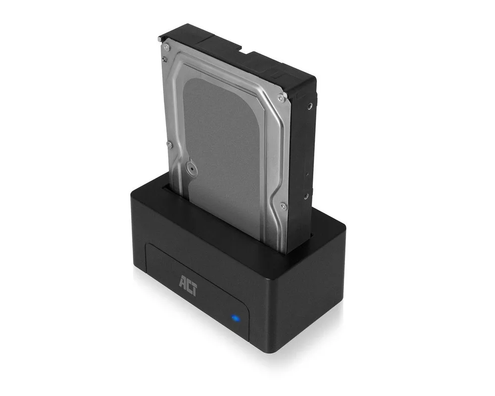 Аксесоар за съхранение Докинг станция ACT AC1500, USB 3.1 Gen1, За 3.5"/2.5" SATA HDD/SSD 2