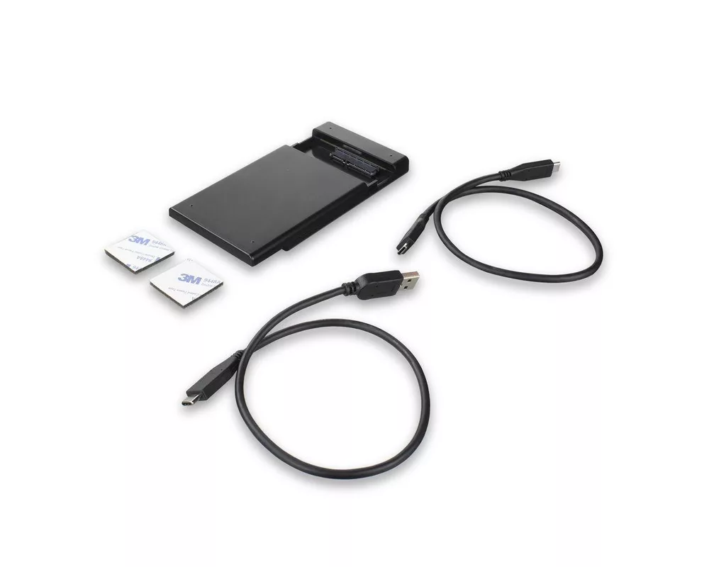 Аксесоар за съхранение Чекмедже за твърд диск ACT AC1225, SATA, 2.5", USB-C 3.2 Gen2, Черен 3
