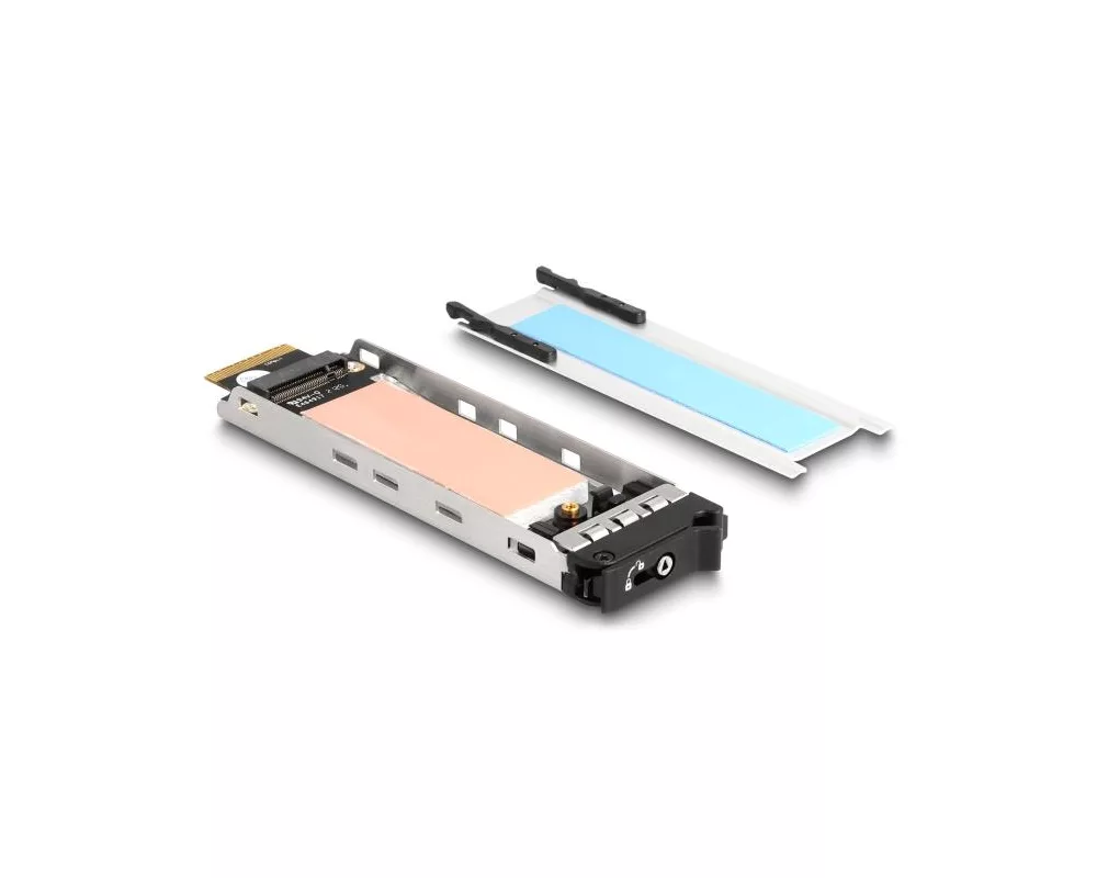 Аксесоар за съхранение Вътрешна тава Delock, PCI Express Card за 1 x M.2 NVMe SSD - Low Profile Form Factor 5
