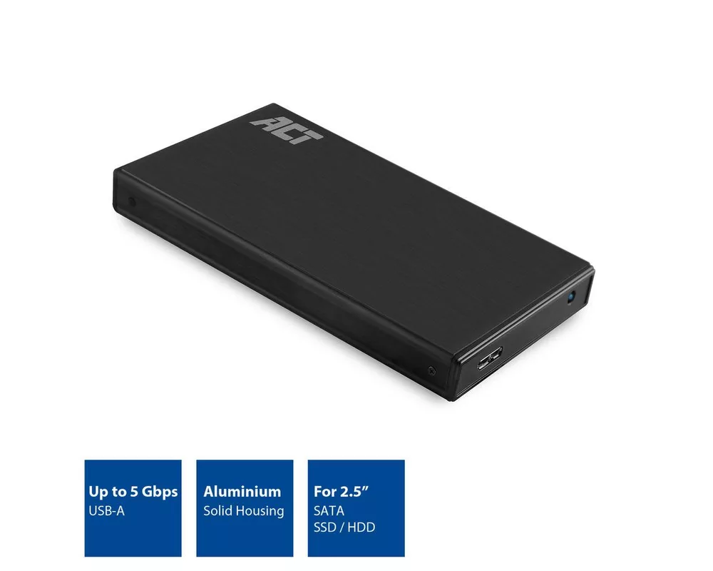 Аксесоар за съхранение Чекмедже за твърд диск ACT AC1200, SATA, 2.5", USB-A 3.2 Gen1, Черен 2
