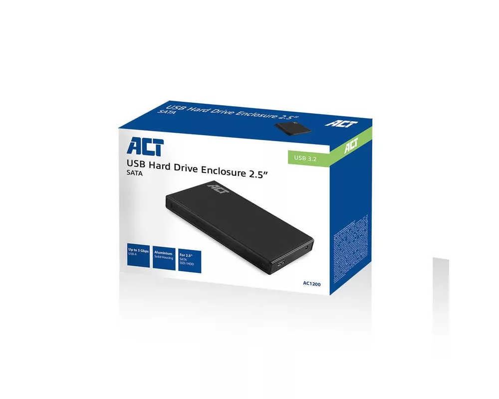 Аксесоар за съхранение Чекмедже за твърд диск ACT AC1200, SATA, 2.5", USB-A 3.2 Gen1, Черен 3