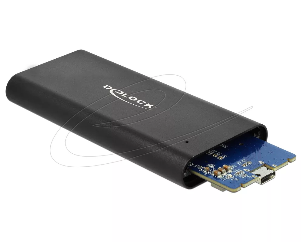 Аксесоар за съхранение Външно чекмедже Delock за M.2 NVMe PCIe SSD със SuperSpeed ​​USB 10 Gbps (USB 3.1 Gen 2) USB Type-C женски 3