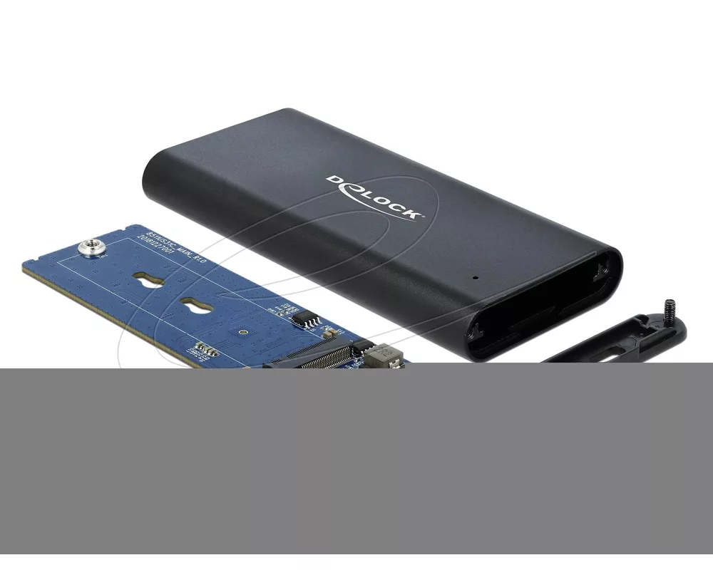 Аксесоар за съхранение Външно чекмедже Delock за M.2 NVMe PCIe SSD със SuperSpeed ​​USB 10 Gbps (USB 3.1 Gen 2) USB Type-C женски 4