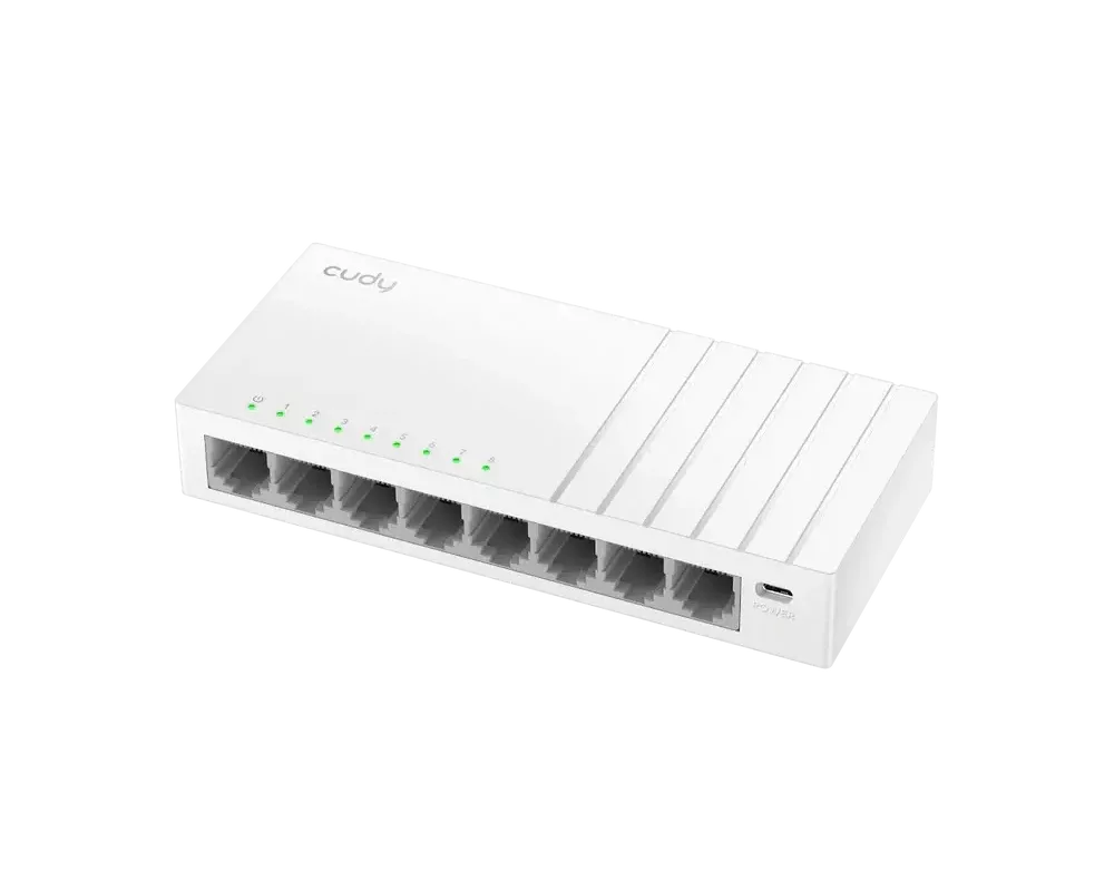 Switch (Комутатор) Суич Cudy GS108U, 8-портов 10/100/1000 Mbps RJ 45, USB-C - Бял 2