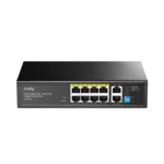 <span>Switch (Комутатор)</span> Суич Cudy GS1010P V3.0 , 8-портов 10/100/1000 Mbps RJ 45, 2xUplink порта - Черен <span class='catalog-num-in-name'>SWITCH-GS1010P</span> - 