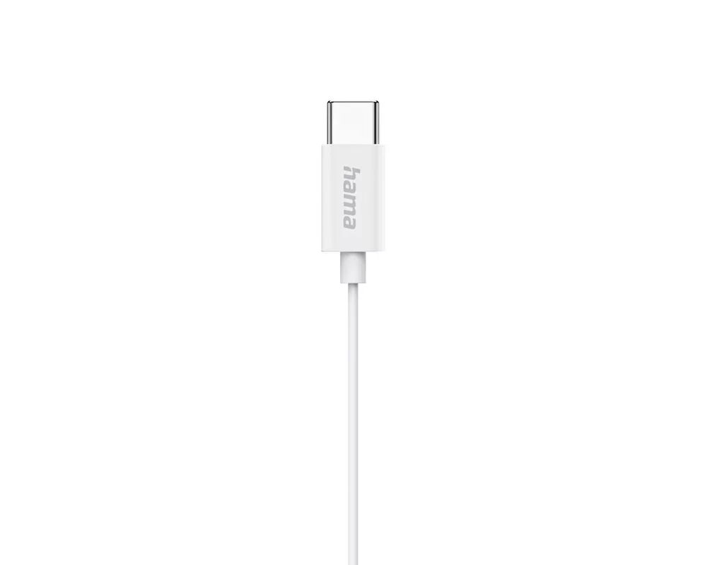 Слушалки HAMA Слушалки "Season II" USB-C, накрайници, микрофон, защита от прегъване на кабел, бял 4