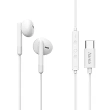  HAMA Слушалки "Season II" USB-C, накрайници, микрофон, защита от прегъване на кабел, бял 905371 HAMA-221786 на топ цена - PIC.bg