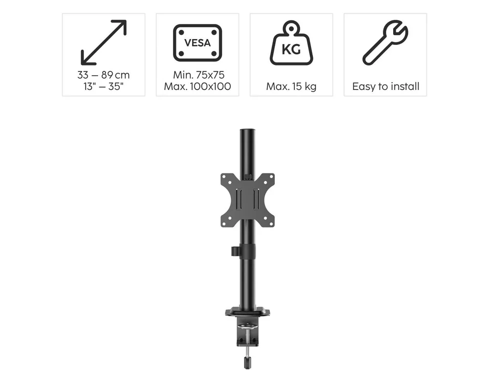 Стойка HAMA Стойка за монитор за бюро (13" - 35"), регулируема, до 15кг 9