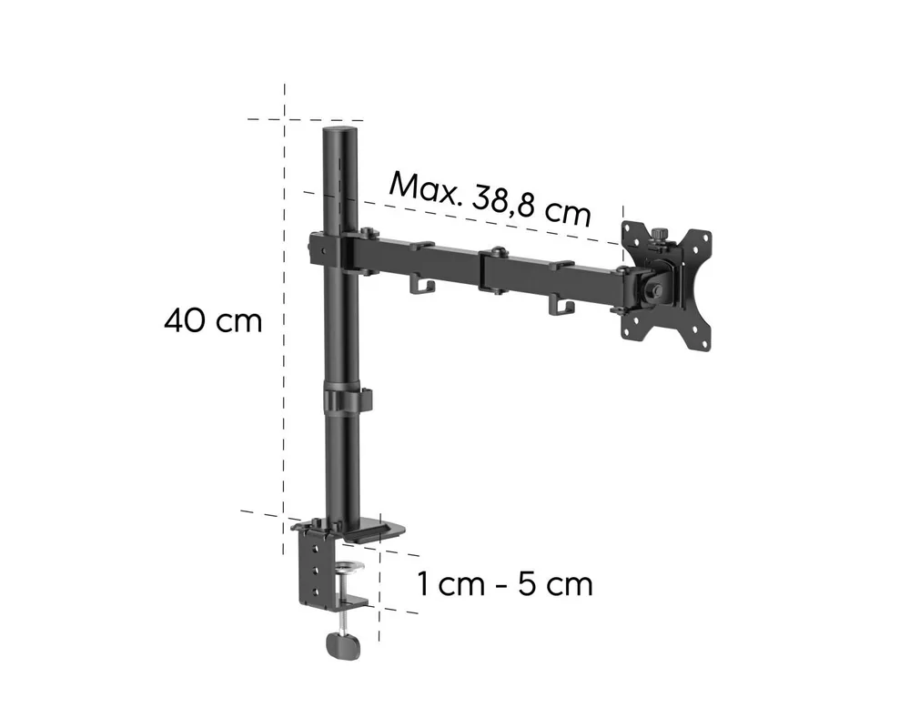 Стойка HAMA Стойка за монитор за бюро ( 13" - 35"), регулируема, 2 рамена,12кг 13