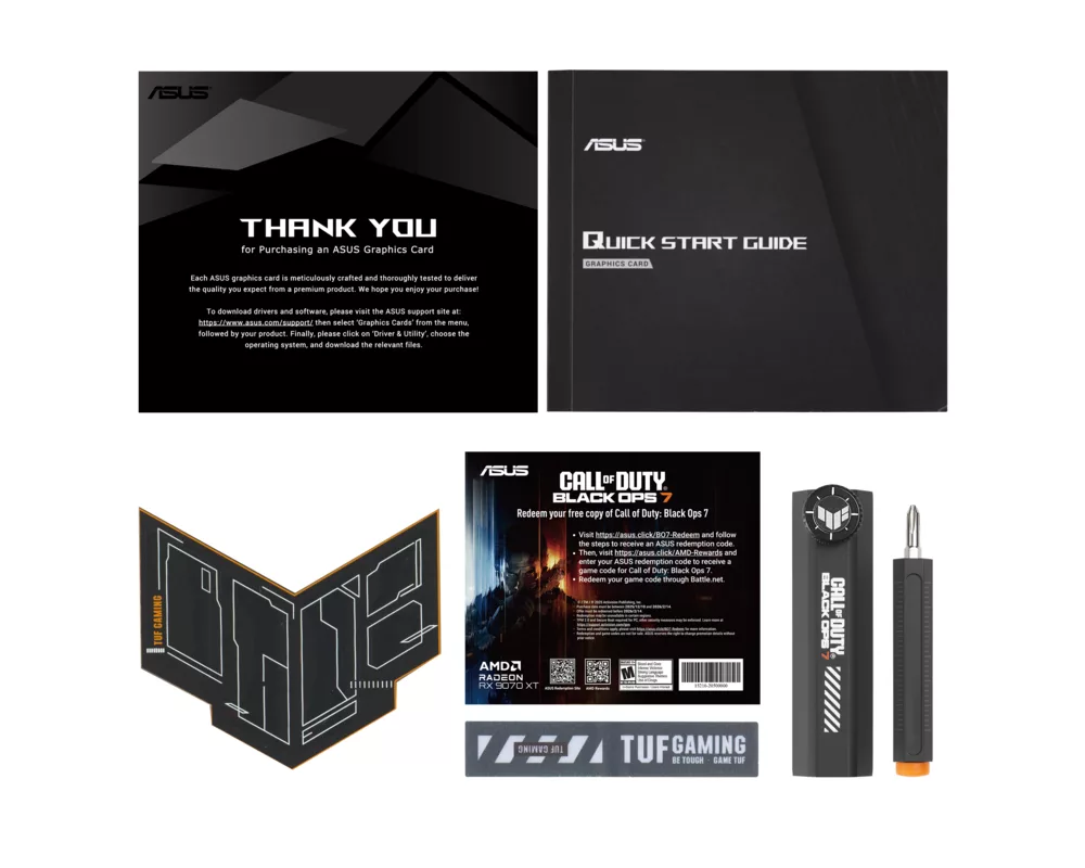 Видеокарта Asus TUF GAMING RADEON RX 9070 XT COD BO7 Speical Edition OC 16GB GDDR6 8