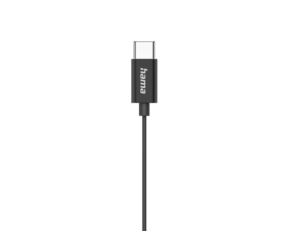 Слушалки HAMA Слушалки "Classy", USB-C, накрайници, микрофон, защита от прегъване на кабела, черни 4