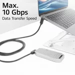 Кабел ACT Кабел USB-C - USB-C, 10Gbps, 60W, 1 m, конектори 90° left/right, up/down angled 6