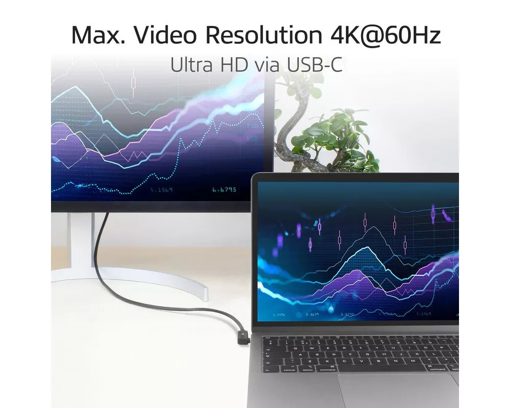 Кабел ACT Кабел USB-C - USB-C, 10Gbps, 60W, 1 m, конектори 90° left/right, up/down angled 5