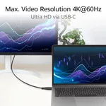Кабел ACT Кабел USB-C - USB-C, 10Gbps, 60W, 1 м, конектори - един прав и един на 90° up/down angled 5