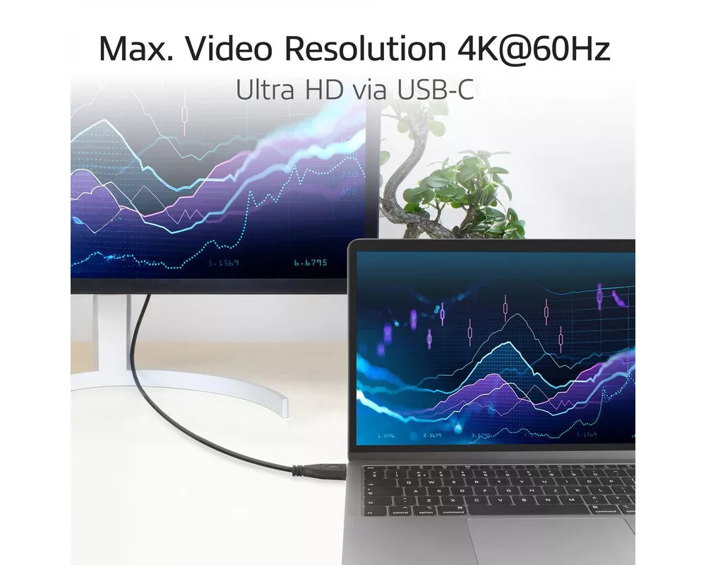 Кабел ACT Кабел USB-C - USB-C, 10Gbps, 60W, 1 м, конектори - един прав и един на 90° up/down angled 5