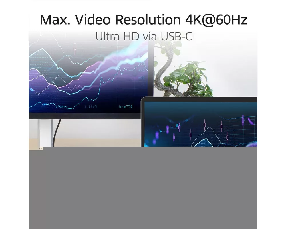 Кабел ACT Кабел USB-C - USB-C, 10Gbps, 60W, 0.5 м, конектори - 1x прав и 1x на 90° up/down angled 5