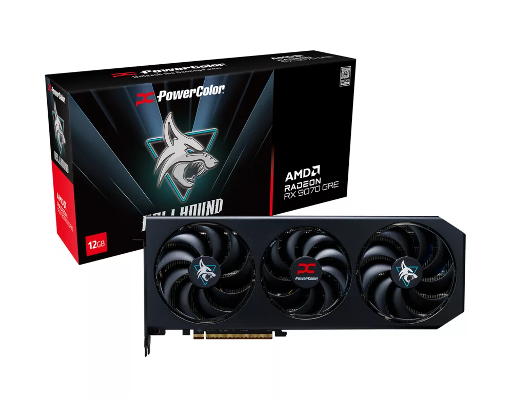 Видеокарта PowerColor Radeon RX 9070 GRE Hellhound 12GB GDDR6 7