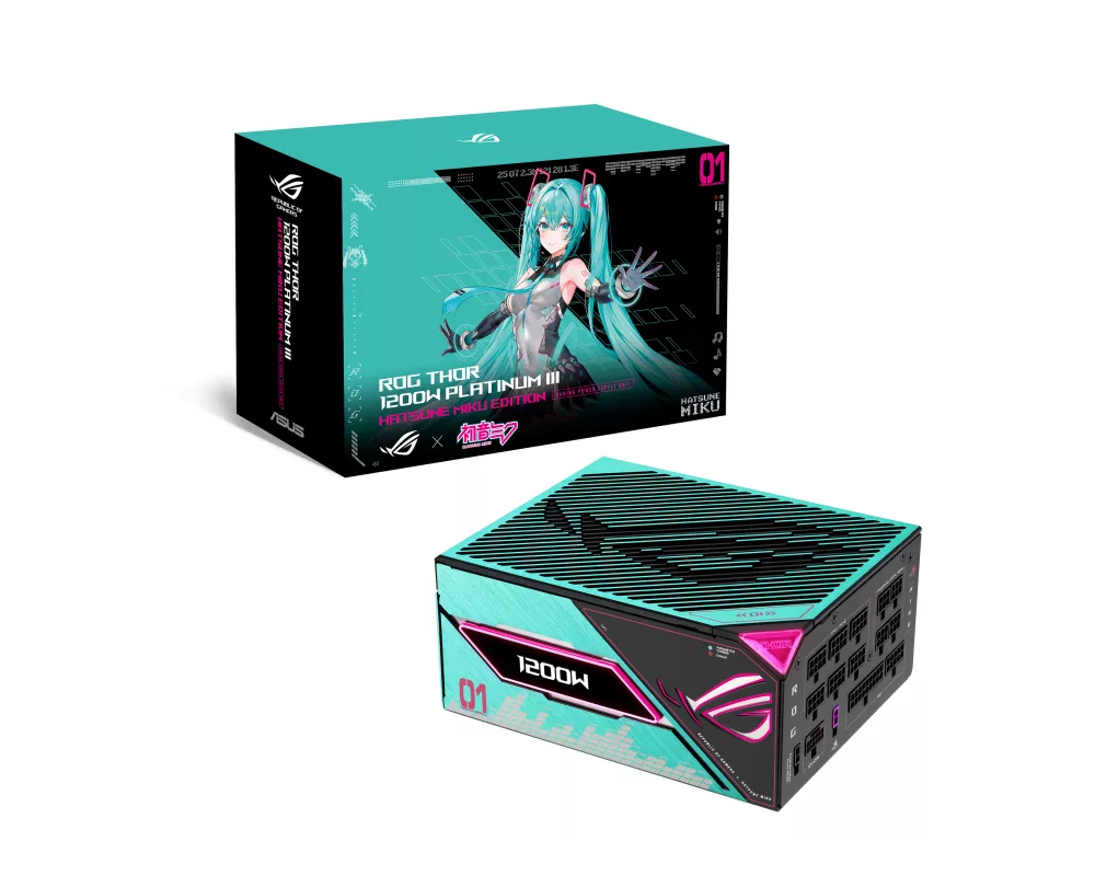 Захранване ASUS ROG Thor 1200W Platinum III Hatsune Miku Edition 10