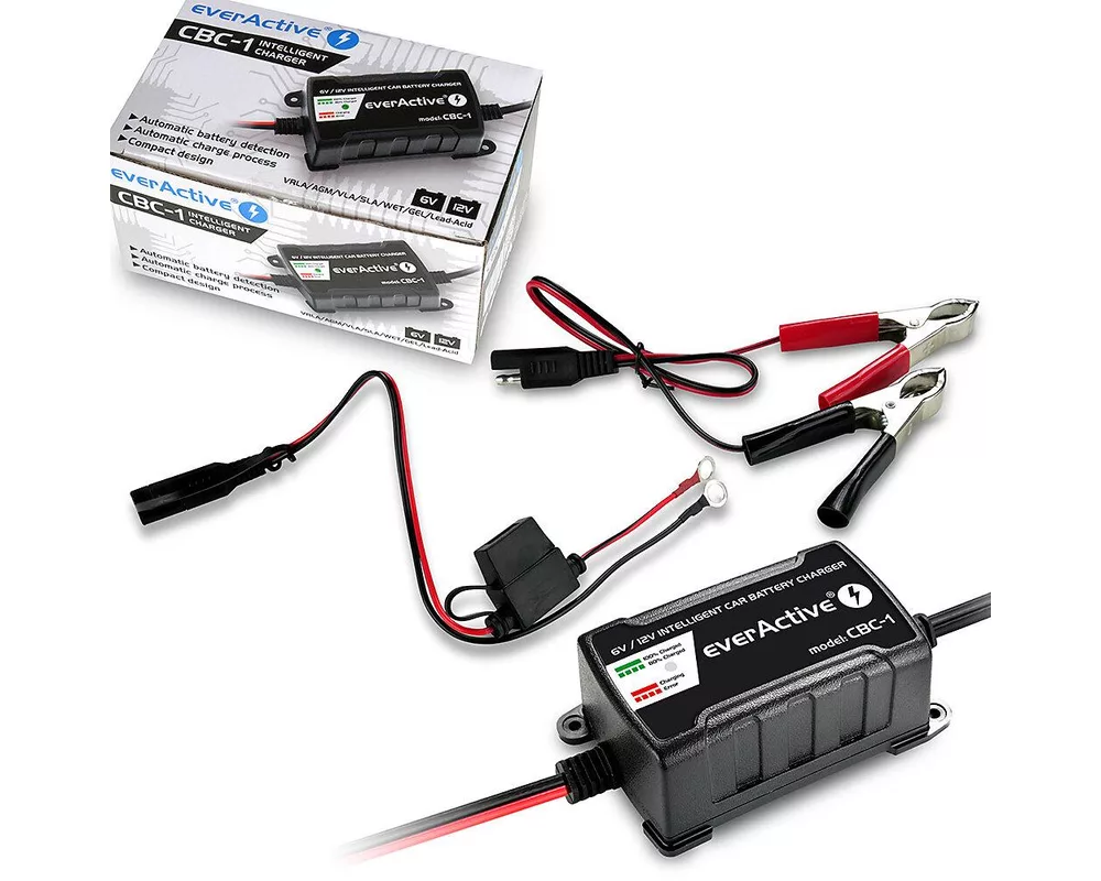 Зарядно  процесорно устройство  6V/12V everActive CBC-1 v2  до 1А за автомобили и мотоциклети 4