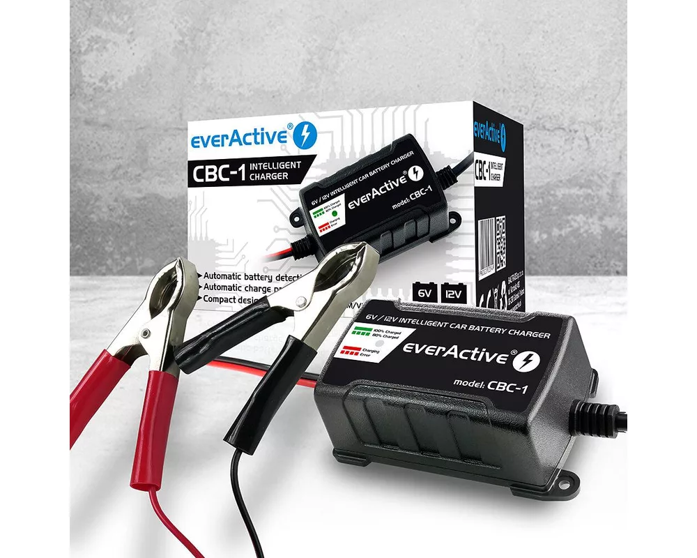 Зарядно  процесорно устройство  6V/12V everActive CBC-1 v2  до 1А за автомобили и мотоциклети 5