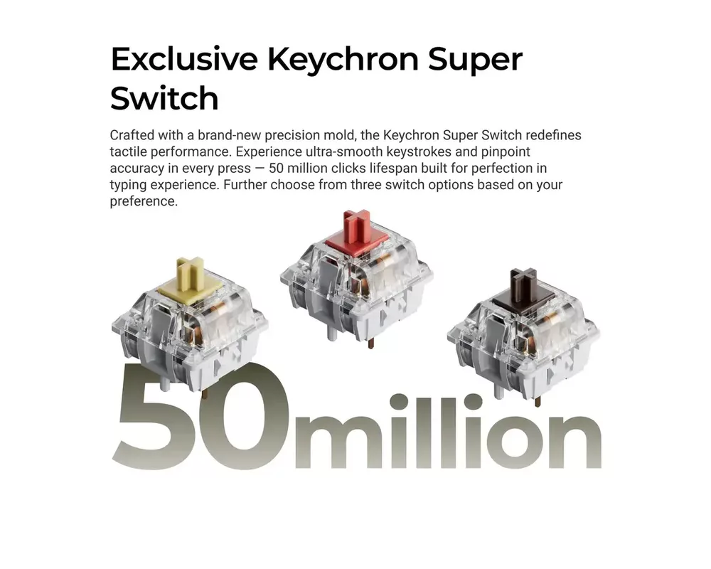 Клавиатура Геймърска Механична клавиатура Keychron C1 Pro 8K QMK - Super Banana Switch 4