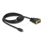 <span>Кабел</span> Delock Кабел micro HDMI мъжко към DVI-D мъжко, 2 m <span class='catalog-num-in-name'>DELOCK-83586</span> - 