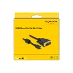 Кабел Delock Кабел micro HDMI мъжко към DVI-D мъжко, 1 m 2