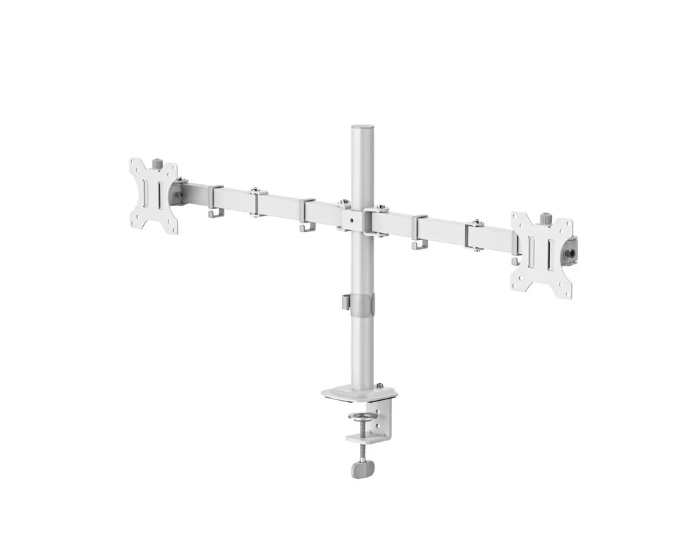 Стойка HAMA Стойка за 2 монитора за бюро, регулируема, 13" - 35", 12 кг, Бял 8