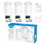 Рутер Безжична MESH система Cudy M1200 3, AC1200 Dual Band, 2.4/5 GHz, 300 - 867 Mbps, 3 броя 5