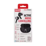 Слушалки Блутут безжични слушалки тапи MAXPODS active noise cancelling black MAXELL Truewireless 2