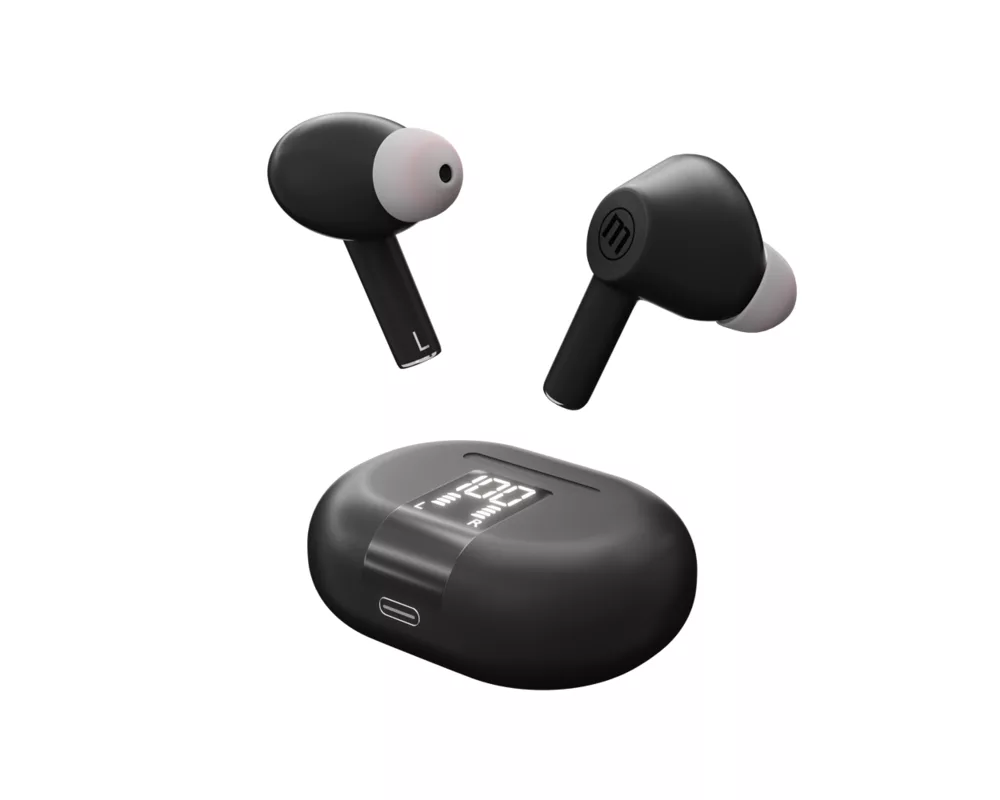 Слушалки Блутут безжични слушалки тапи MAXPODS active noise cancelling black MAXELL Truewireless 3
