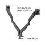 Стойка HAMA Стойка за 2 бр. монитори, 17" - 35", газова пружина, напълно мобилна, черна 14
