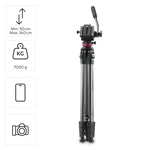 Фото и видео аксесоари HAMA Трипод / Статив „PRO Move 160 2D+“, 160 см, видео статив за камера и мобилен телефон 17