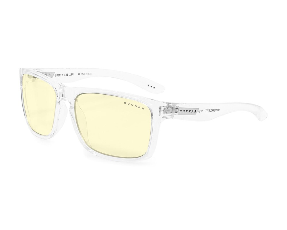Очила за компютър Компютърни очила GUNNAR Intercept Crystal, Clear, Бял Очила за компютър Компютърни очила GUNNAR Intercept Crystal, Clear, Бял