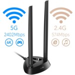 Мрежова карта Cudy WE4000, PCIe, 2.4/5 GHz, 574 - 2402 Mbps 2 Мрежова карта Cudy WE4000, PCIe, 2.4/5 GHz, 574 - 2402 Mbps 2