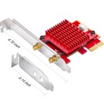 Мрежова карта Cudy WE3000S, PCIe, 3-бандов, 2.4/5~/6 GHz, 574 - 2400 Mbps 3 Мрежова карта Cudy WE3000S, PCIe, 3-бандов, 2.4/5~/6 GHz, 574 - 2400 Mbps 3