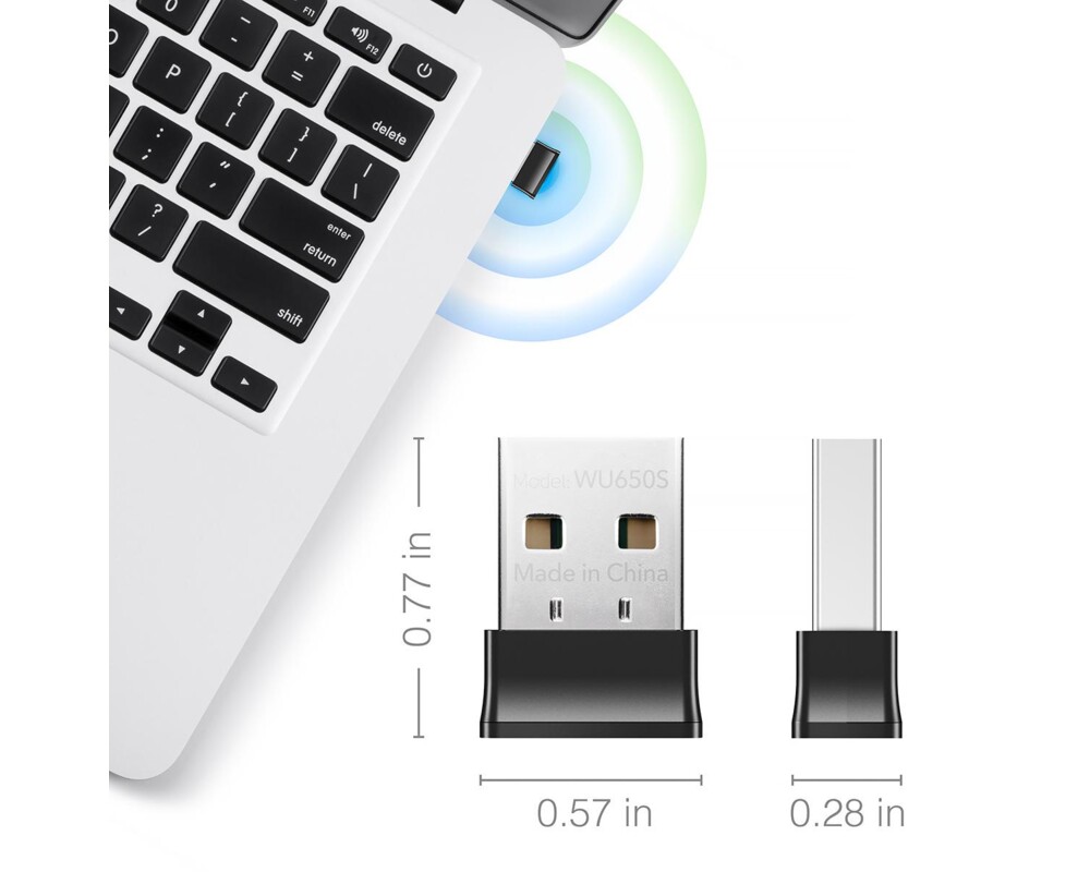Мрежова карта нано адаптер Cudy WU650S, USB 2.0, 2.4/5 Ghz, Вградена антена 2dBi 3 Мрежова карта нано адаптер Cudy WU650S, USB 2.0, 2.4/5 Ghz, Вградена антена 2dBi 3
