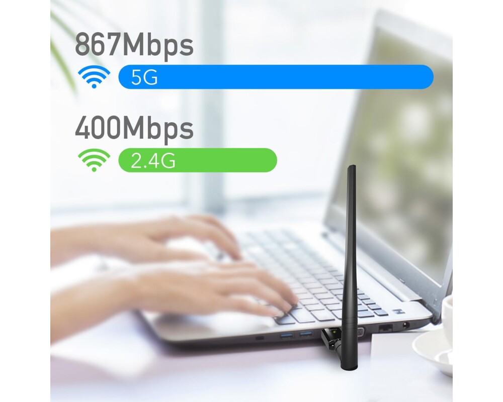 Мрежова карта адаптер Cudy WU1400, USB 3.0, 2.4/5 Ghz, Външна антена 5 Мрежова карта адаптер Cudy WU1400, USB 3.0, 2.4/5 Ghz, Външна антена 5