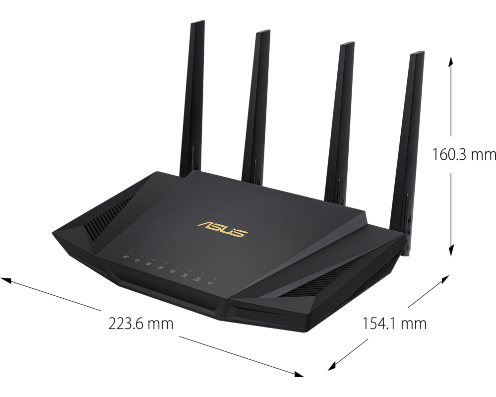Рутер ASUS RT-AX58U Wireless AX3000 dual-band Wi-Fi router 14 Рутер ASUS RT-AX58U Wireless AX3000 dual-band Wi-Fi router 14